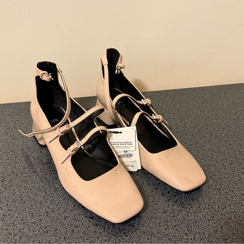 Zara Nude Women's Heels